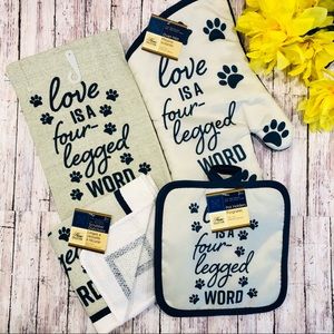 🐾 Love is a Four Legged Word”7 Pc Kitchen Set🐾